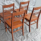 Vintage Antique "J.B. Van Sciver Co." Old Reclaimed Salvaged SOLID Hard Wood Wooden Dining Room Set Chairs Table Leaf