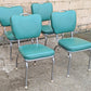 Vintage Antique Old Reclaimed Salvaged Mid-Century Modern Diner "Stoneville Furniture Co." Dining Set Chairs Table