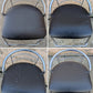 Set of 4 Vintage Old Reclaimed Salvaged Stackable Stacking Modern Chrome Counter Bar Dining Chairs Seat Stool Vinyl Upholstery Fabric