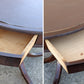 28" Diameter Antique Vintage Old Reclaimed Salvaged Colonial Drum SOLID Mahogany Wood Wooden Leather Top End Side Accent Lamp Stand Table