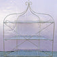 Vintage Old Reclaimed Salvaged Regency Distressed Trapezoid Metal Wire Glass Wall Mounted Kitchen Room Shelf Shelves Hanging