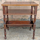Vintage Antique Old Reclaimed Salvaged 3 Tier Solid Hardwood Wood Wooden Side End Accent Table Lamp Plant Stand Nightstand Newspaper Shelf