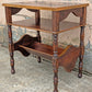 Vintage Antique Old Reclaimed Salvaged 3 Tier Solid Hardwood Wood Wooden Side End Accent Table Lamp Plant Stand Nightstand Newspaper Shelf