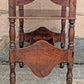Vintage Antique Old Reclaimed Salvaged 3 Tier Solid Hardwood Wood Wooden Side End Accent Table Lamp Plant Stand Nightstand Newspaper Shelf