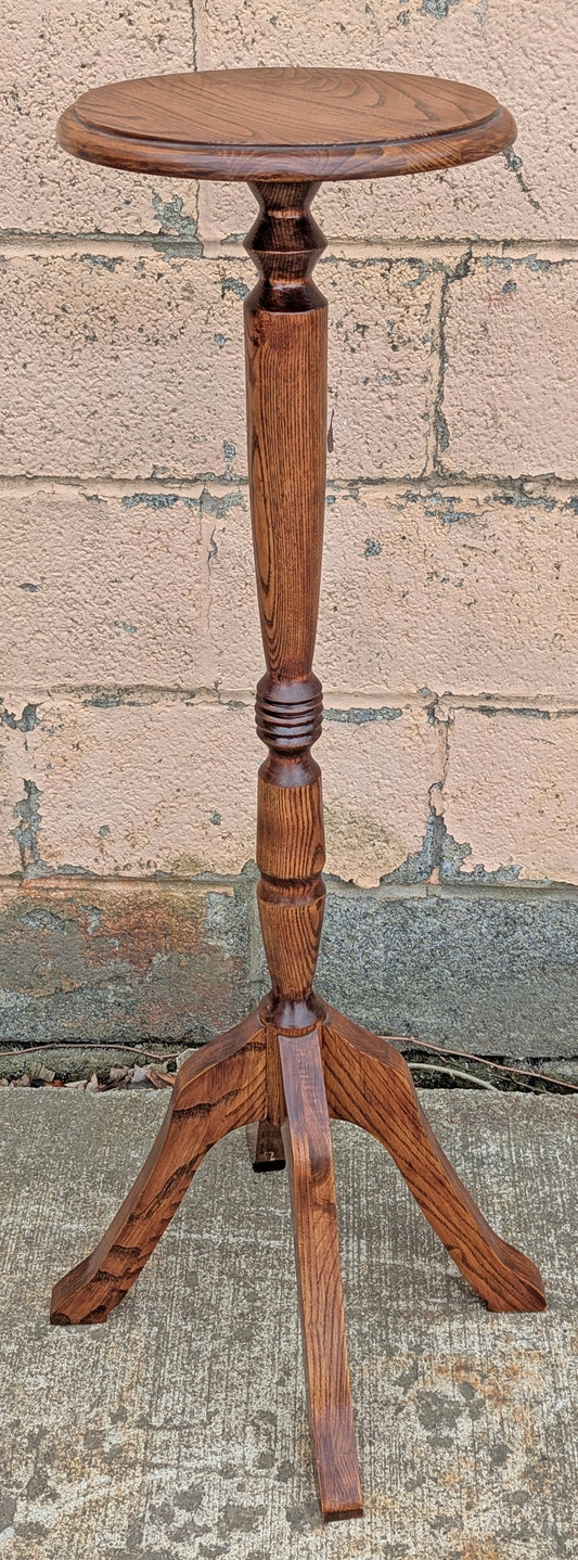 Vintage Antique Old Reclaimed Salvaged SOLID Oak Wood Wooden Lamp Plant End Side Hall Table Stand Shelf