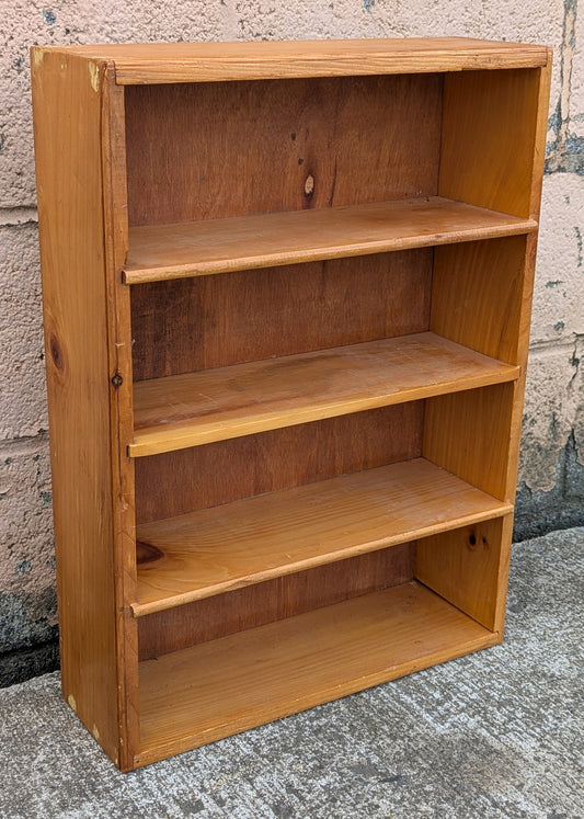 Vintage Old Reclaimed Salvaged SOLID Wood Wooden Kitchen Pantry Wall Mounted Hanging Shelf Shelves Cupboard 4 TIER