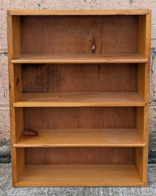 Vintage Old Reclaimed Salvaged SOLID Wood Wooden Kitchen Pantry Wall Mounted Hanging Shelf Shelves Cupboard 4 TIER