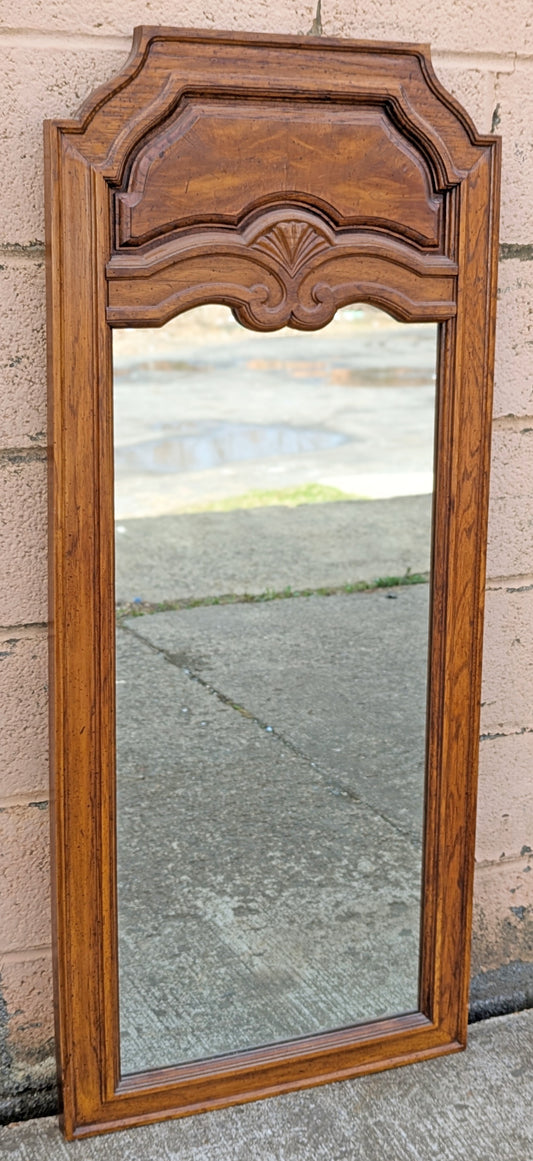 20"x50" Tall Vintage Antique Old Thomasville Reclaimed Salvaged SOLID Wood Wooden Decor Wall Hanging Mounted Mirror Glass