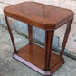 Antique Vintage Old Reclaimed Salvaged Imperial Furniture Co. SOLID Walnut Wood Wooden End Side Hall Shelf Accent Table Lamp Plant Stand
