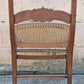 Pair of Vintage Antique Old Reclaimed Salvaged SOLID Mahogany Wood Wooden Side Dining Accent Chair Caned Seats Backrests