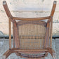 Pair of Vintage Antique Old Reclaimed Salvaged SOLID Mahogany Wood Wooden Side Dining Accent Chair Caned Seats Backrests