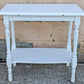 Antique Vintage Old Reclaimed Salvaged Carved Shabby Chic Style SOLID Wood Wooden End Painted Side Hall Shelf Accent 2 Tier Table Stand