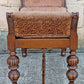 Antique Vintage Old Reclaimed Salvaged Thomasville Victorian Carved SOLID Wood Wooden Arm Bench Settee Chair Stool Lounge Fabric Seat