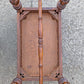 Antique Vintage Old Reclaimed Salvaged Thomasville Victorian Carved SOLID Wood Wooden Arm Bench Settee Chair Stool Lounge Fabric Seat