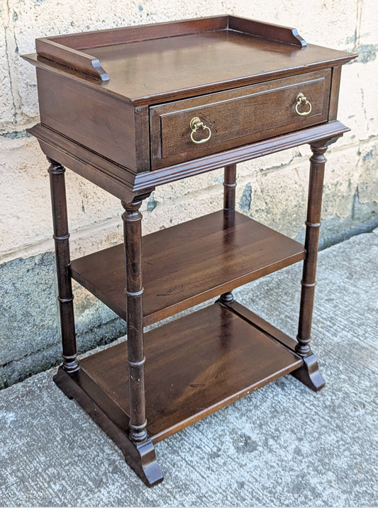 Vintage Antique Old Reclaimed Salvaged Pennsylvania House SOLID Wood Wooden Side End Hall Corner Sofa Couch Table Night Stand Shelf Drawer