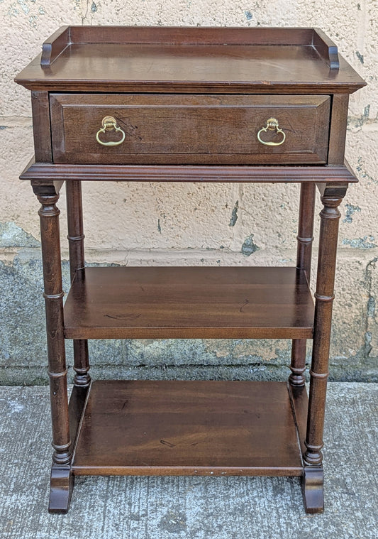 Vintage Antique Old Reclaimed Salvaged Pennsylvania House SOLID Wood Wooden Side End Hall Corner Sofa Couch Table Night Stand Shelf Drawer