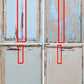 Pair 44"x69" Antique Vintage Old Reclaimed Salvaged SOLID Wood Wooden Cabinet Pantry Door 2 Raised Panels