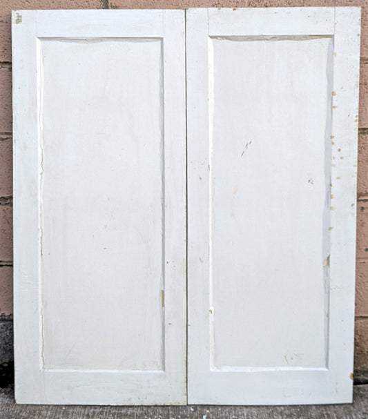 2 Pairs Available 41"x59" Antique Vintage Old Reclaimed Salvaged SOLID Wood Wooden Cabinet Pantry Door Single Flat Recessed Panel
