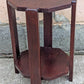 Vintage Antique Old Handmade Handcrafted SOLID Wood Wooden Primitive Style Octagon Octagonal Shelf Plant Stand End Accent Table Nightstand