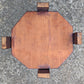 Vintage Antique Old Handmade Handcrafted SOLID Wood Wooden Primitive Style Octagon Octagonal Shelf Plant Stand End Accent Table Nightstand