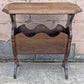 Antique Vintage Victorian Old Reclaimed Salvaged SOLID Wood Wooden Carved Side End Hall Accent Sofa Serpentine Table Plant Lamp Stand
