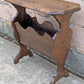 Antique Vintage Victorian Old Reclaimed Salvaged SOLID Wood Wooden Carved Side End Hall Accent Sofa Serpentine Table Plant Lamp Stand