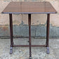 Vintage Antique Reclaimed Salvaged SOLID Cherry Wood Wooden Drop Leaf Gate Leg Gateleg End Accent Side Dining Table