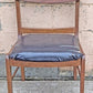 Vintage Antique Reclaimed Salvaged Mid-Century Modern SOLID Walnut Wood Wooden Side Dining Lounge Accent Chair Upholstered Vinyl Fabric Seat