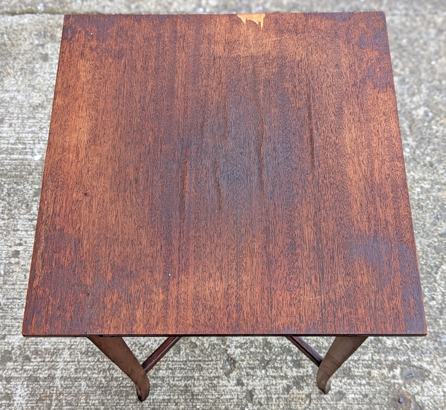 Antique Vintage Old Reclaimed Salvaged DISTRESSED SOLID Mahogany Wood Wooden Shelf Plant Pot Lamp Stand End Side Accent Table Nightstand