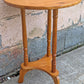 17" Round Vintage Antique Old SOLID Wood Wooden Side End Accent Foyer Pedestal Table Lamp Plant Table Shelf Stand