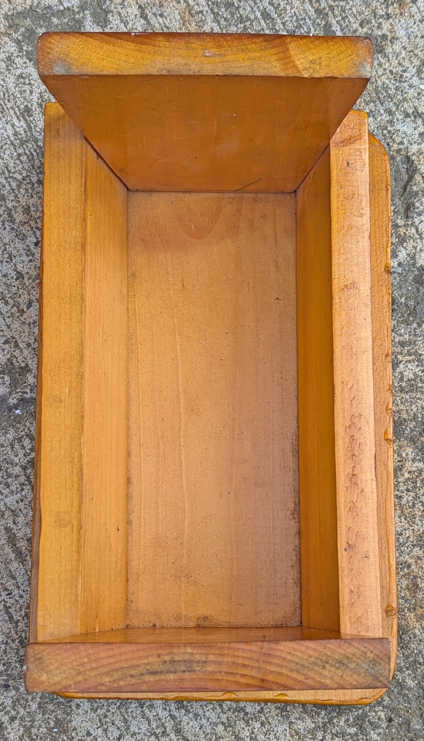 Small Vintage Antique Old Handcrafted Handmade Solid Wood Wooden Table Foot Step Stool Plant Stand Side Accent Chair Seat Garden Bench