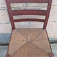 Antique Old Ladderback Reclaimed Salvaged SOLID Hardwood Wood Wooden Dining Accent Side Rattan Seagrass Chair Seat