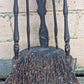 Antique Vintage Old Reclaimed Salvaged Shabby Chic Distressed Windsor Solid Hardwood Wood Wooden Spindle Back Dining Side Accent Chair