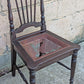 Antique Vintage Old Victorian Eastlake SOLID Wood Wooden Carved Side Dining Accent Desk Chair Caned Cane Seat