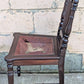 Antique Vintage Old Victorian Eastlake SOLID Wood Wooden Carved Side Dining Accent Desk Chair Caned Cane Seat