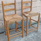 Vintage Antique Old Reclaimed Salvaged Ladderback Reclaimed Salvaged SOLID Wood Wooden Dining Accent Side Rattan Seagrass Chair Seat