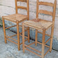Vintage Antique Old Reclaimed Salvaged Ladderback Reclaimed Salvaged SOLID Wood Wooden Dining Accent Side Rattan Seagrass Chair Seat
