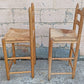 Vintage Antique Old Reclaimed Salvaged Ladderback Reclaimed Salvaged SOLID Wood Wooden Dining Accent Side Rattan Seagrass Chair Seat