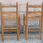 Vintage Antique Old Reclaimed Salvaged Ladderback Reclaimed Salvaged SOLID Wood Wooden Dining Accent Side Rattan Seagrass Chair Seat