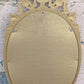 31"H Vintage Antique Old Syroco Regency Neo Classical Distressed Style Ornate Decorative Carved Decor Wall Oval Mirror Glass