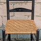 Antique Shaker Style Old Ladderback Reclaimed Salvaged SOLID Hardwood Wood Wooden Dining Accent Side Woven Rattan Chair Seat