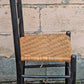 Antique Shaker Style Old Ladderback Reclaimed Salvaged SOLID Hardwood Wood Wooden Dining Accent Side Woven Rattan Chair Seat