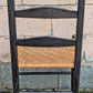 Antique Shaker Style Old Ladderback Reclaimed Salvaged SOLID Hardwood Wood Wooden Dining Accent Side Woven Rattan Chair Seat
