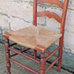 Vintage Antique Old Ladderback Shaker Style Reclaimed Salvaged SOLID Wood Wooden Dining Accent Desk Side Rush Rattan Seagrass Chair Seat