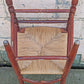 Vintage Antique Old Ladderback Shaker Style Reclaimed Salvaged SOLID Wood Wooden Dining Accent Desk Side Rush Rattan Seagrass Chair Seat