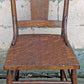 Antique Old Reclaimed Salvaged Country Farmhouse SOLID Quartersawn Oak Wood Wooden Slat Back Side Accent Dining Ladderback Chair Seat