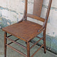 Antique Old Reclaimed Salvaged Country Farmhouse SOLID Quartersawn Oak Wood Wooden Slat Back Side Accent Dining Ladderback Chair Seat