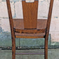 Antique Old Reclaimed Salvaged Country Farmhouse SOLID Quartersawn Oak Wood Wooden Slat Back Side Accent Dining Ladderback Chair Seat