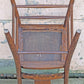 Antique Old Reclaimed Salvaged Country Farmhouse SOLID Quartersawn Oak Wood Wooden Slat Back Side Accent Dining Ladderback Chair Seat