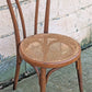 Antique Vintage .,Old Thonet Reclaimed Salvaged SOLID Wood Wooden Curved Bentwood Side Accent Bistro Dining Chair Caned Seat